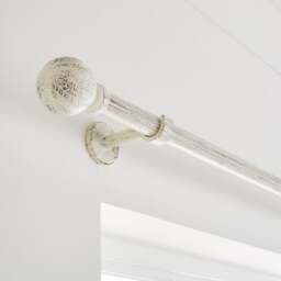 Vintage Floral Extendable Metal Curtain Pole - thumbnail 1