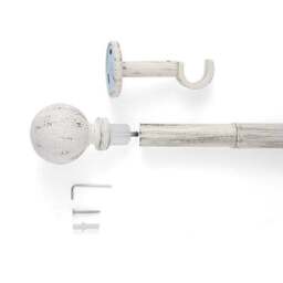 Vintage Floral Extendable Metal Curtain Pole - thumbnail 2