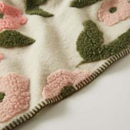 Floral Jacquard Throw Blanket 130cm x 180cm - thumbnail 3