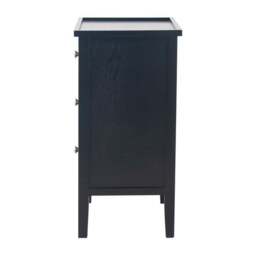 Pacific Chelmsford 3 Drawer Bedside Table, Black Painted Pine - thumbnail 4