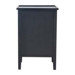 Pacific Chelmsford 3 Drawer Bedside Table, Black Painted Pine - thumbnail 5