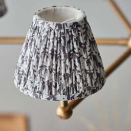 Vogue Javier 5 Light Adjustable Pendant Light with Grey Leaf Lamp Shades - thumbnail 2