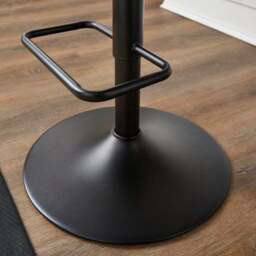 Venice Adjustable Height Swivel Bar Stool, Faux Leather - thumbnail 3