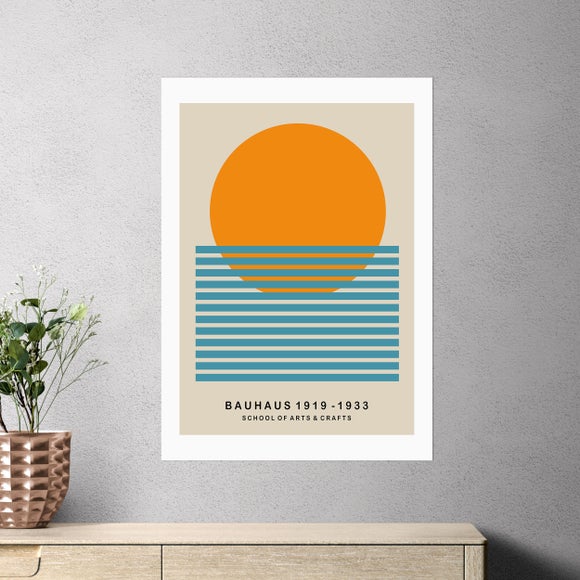East End Prints Mid Century Sun Bauhaus by Luxe Poster Co - image 1