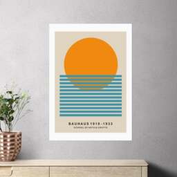 East End Prints Mid Century Sun Bauhaus by Luxe Poster Co - thumbnail 1