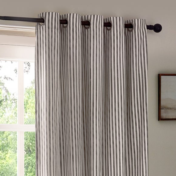 Yard Hebden Striped Eyelet Curtains (Blackout Available) - image 1