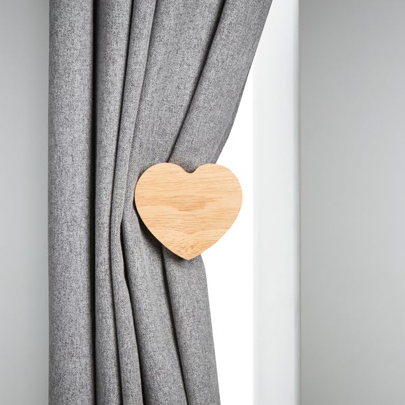 Country Heart Wooden Curtain Single Holdback - image 1