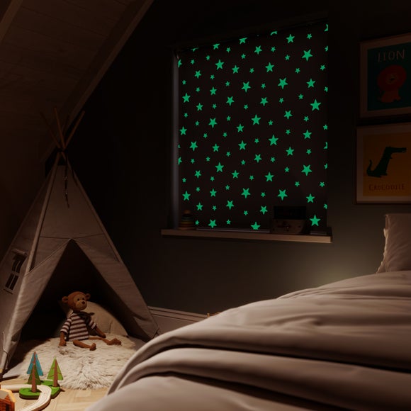 Night Glow in the Dark Flame Retardant Blackout Made to Measure Roller Blind - image 1
