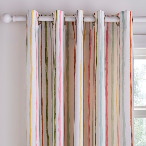Jungle Friends Striped Blackout Eyelet Curtains - image 1