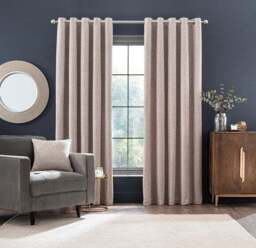 Textured Chenille Eyelet Curtains - thumbnail 2