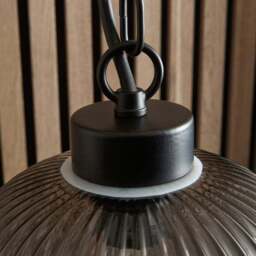 Riley Ribbed Industrial Adjustable Pendant Light - thumbnail 3
