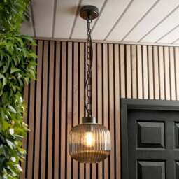 Riley Ribbed Industrial Adjustable Pendant Light - thumbnail 1