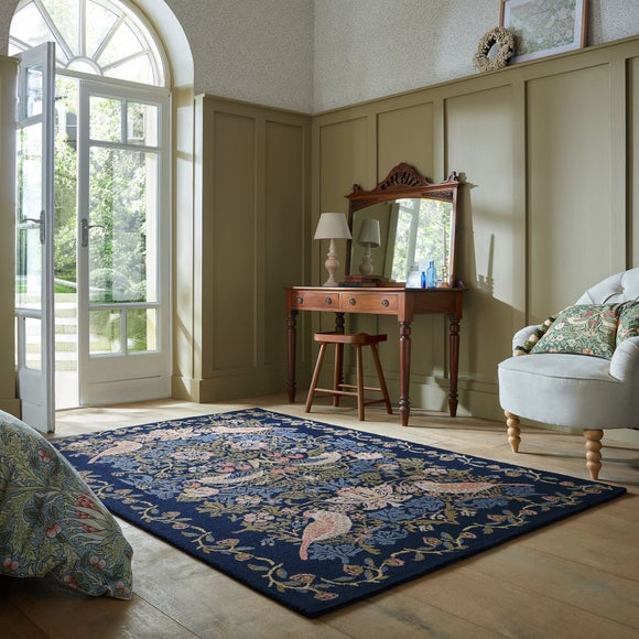 William Morris At Home Strawberry Thief Wool Rug - image 1