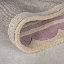 Lois Scallop Border Wool Circle Rug - thumbnail 4