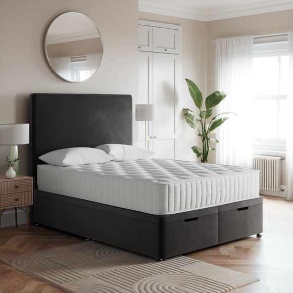 Luxury End Ottoman Bed Frame, Velvet - image 1