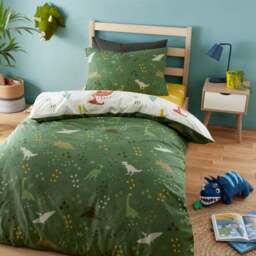 Dino Duvet Cover and Pillowcase Set - thumbnail 3