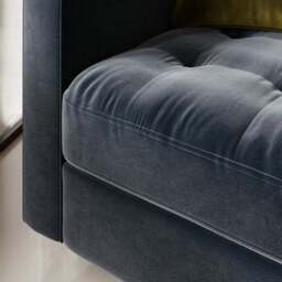 Zoe Velvet Swivel Chair - thumbnail 4