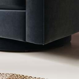 Zoe Velvet Swivel Chair - thumbnail 5