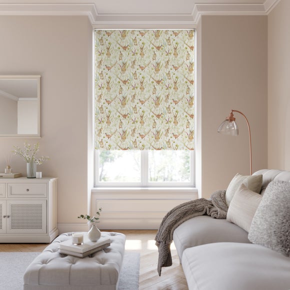 Hare And Pheasant Fire Retardant Blackout Made to Measure Roller Blind - image 1
