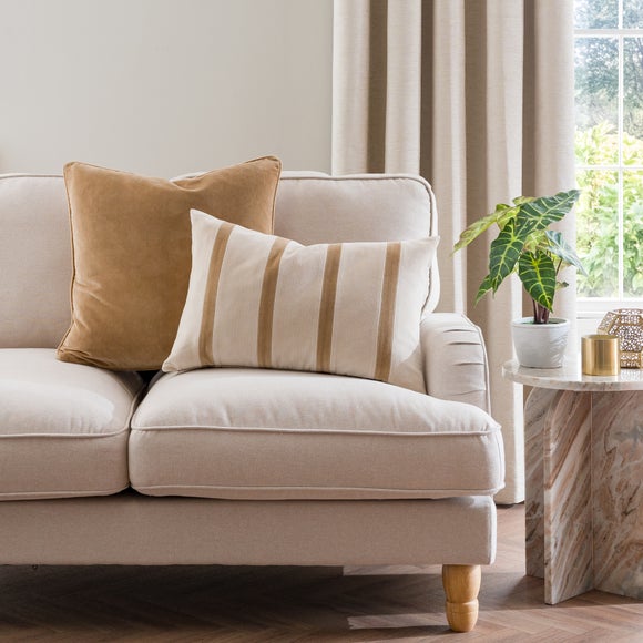 Clara Pencil Stripe Velvet Rectangle Cushion - image 1