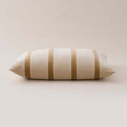 Clara Pencil Stripe Velvet Rectangle Cushion - thumbnail 4
