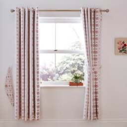 Vintage Floral Cotton Blackout Eyelet Curtains