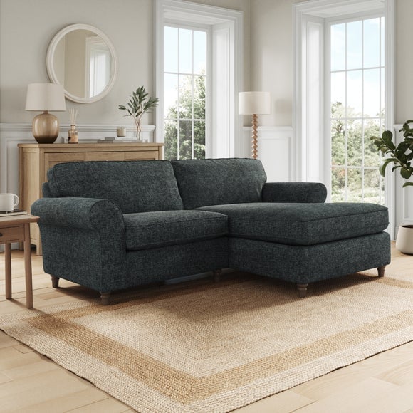 Flori Chunky Chenille Corner Chaise Sofa - image 1