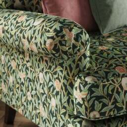 Jolene William Morris Bird & Pomegranate Print Velvet 3 Seater Sofa - thumbnail 4