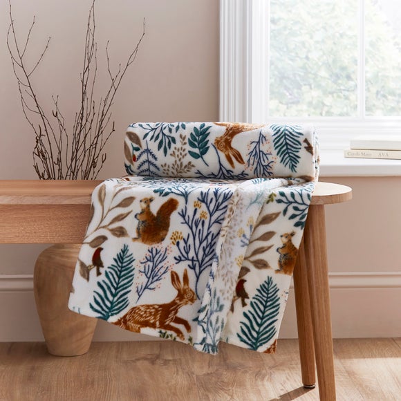 Fox Print Throw Blanket Wild Mannered Faux Fur Throw Reviews Wayfair