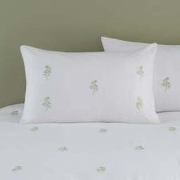 Izara Embroidered Microfibre Duvet Cover & Pillowcase Set - thumbnail 3