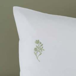 Izara Embroidered Microfibre Duvet Cover & Pillowcase Set - thumbnail 4