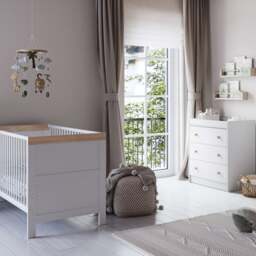 Little Acorns Florence Cot Bed and 3 Drawer Chest Nursery Set - thumbnail 1