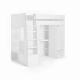 Harry High Sleeper Bed Frame With Desk Wardrobe And Storage - thumbnail 4