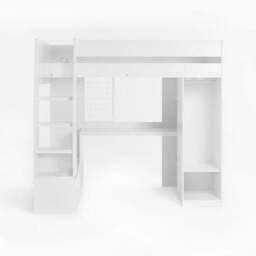 Harry High Sleeper Bed Frame With Desk Wardrobe And Storage - thumbnail 5