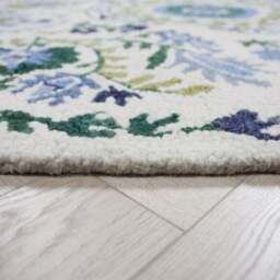 Hani Floral Wool Round Rug - thumbnail 4