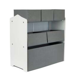 Toy Organiser Grey and White - thumbnail 1