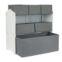 Toy Organiser Grey and White - thumbnail 4