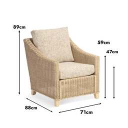Desser Dijon Rattan Athena Stripe 2 Seater Sofa & 2 Chairs Set - thumbnail 6