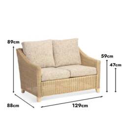 Desser Dijon Rattan Athena Stripe 2 Seater Sofa & 2 Chairs Set - thumbnail 5