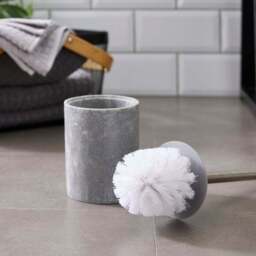 Grey Marble Effect Resin Toilet Brush - thumbnail 2