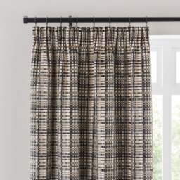 Roxana Cut Velvet Pencil Pleat Curtains - thumbnail 1