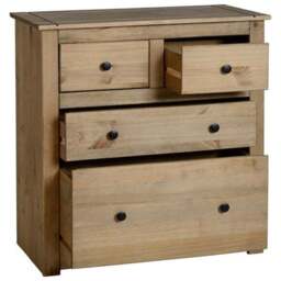 Panama 4 Drawer Chest, Pine - thumbnail 2