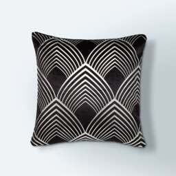 Geo Silver Foil Cushion - thumbnail 1