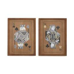 Set of 2 Wooden Playing Card Wall Art - thumbnail 3