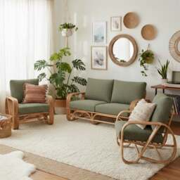Desser Pretzel Rattan 3 Seater Sofa & 2 Chairs Set - thumbnail 1
