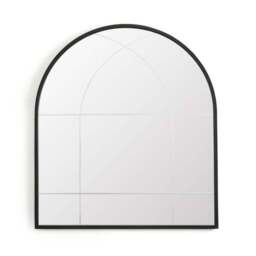 Cora Arched Etched Window Indoor Outdoor Wall Mirror - thumbnail 2