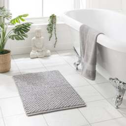 Recycled Polyester and Cotton Pebble Bath Mat