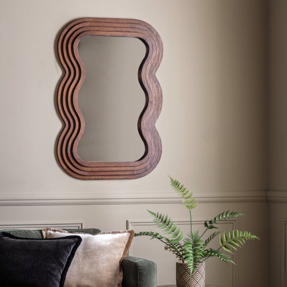 Dryden Wavy Rectangle Wall Mirror - image 1