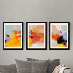 Set of 3 East End Prints Yellow Blush Gallery Wall Framed Prints - thumbnail 1