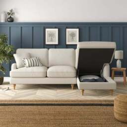 Beatrice II Luna Fabric Corner Storage Sofa Bed - thumbnail 3
